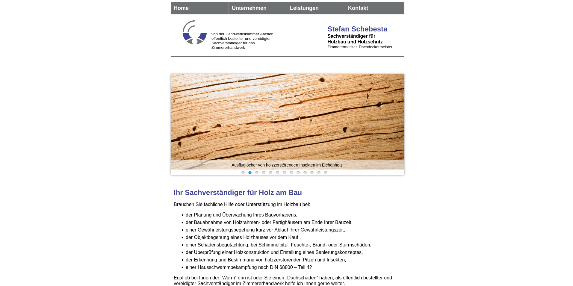 Portoflio Webseite Sachverständigenbüro screenshot 1